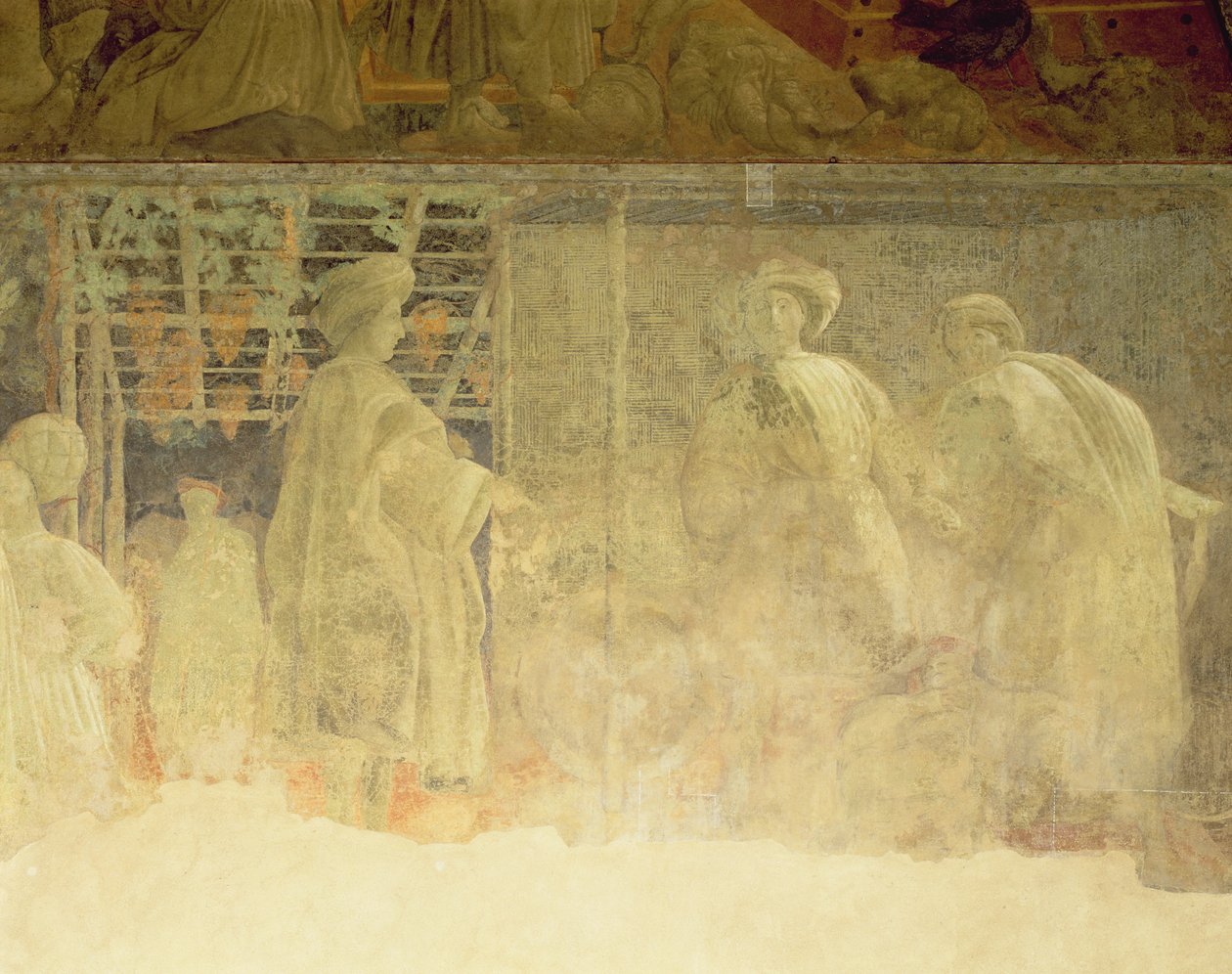 Drunkenness of Noah, c.1446 (poškozená freska) od Paolo Uccello