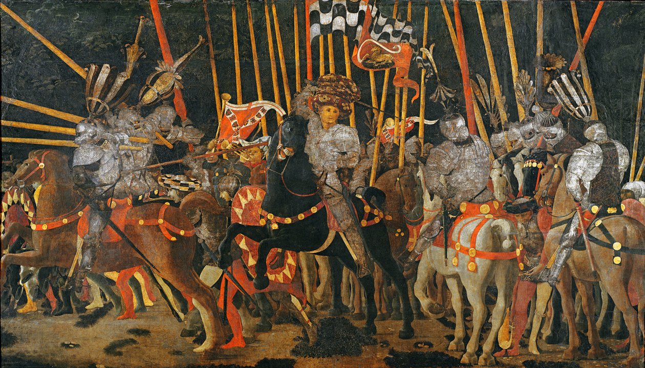 Bitva u San Romana v roce 1432, kolem roku 1456 od Paolo Uccello