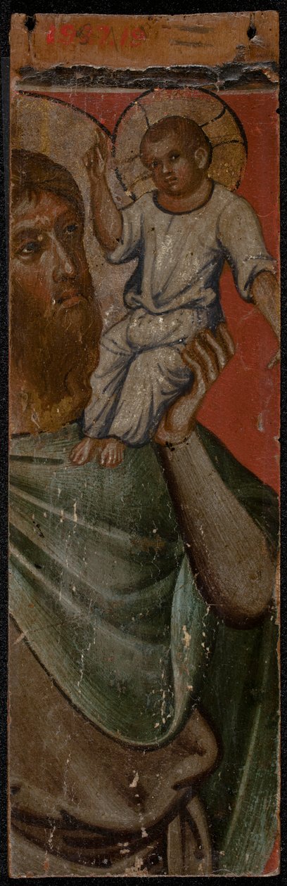Archanděl Michael (zadní strana panelu), polovina 1300 (tempera na panelu) (viz také 5242335-37) od Paolo Veneziano