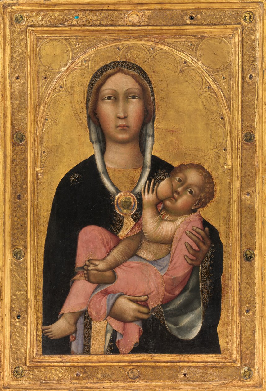 Madonna a dítě, kolem 1370 (tempera na dřevě, zlatá půda) od Paolo di Giovanni Fei