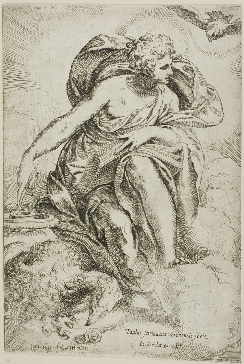 Svatý Jan Evangelista od Paolo Farinati