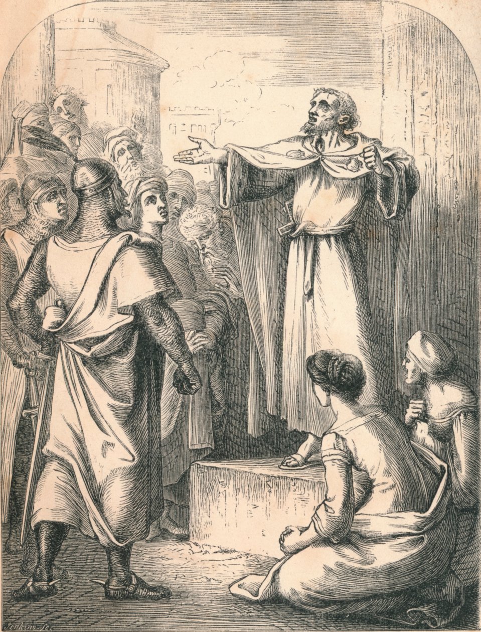 Peter káže první křížovou výpravu, 1869 od Paolo Priolo