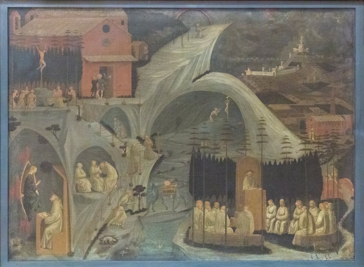 Scény z klášterního života (Tebaide) od Paolo Uccello