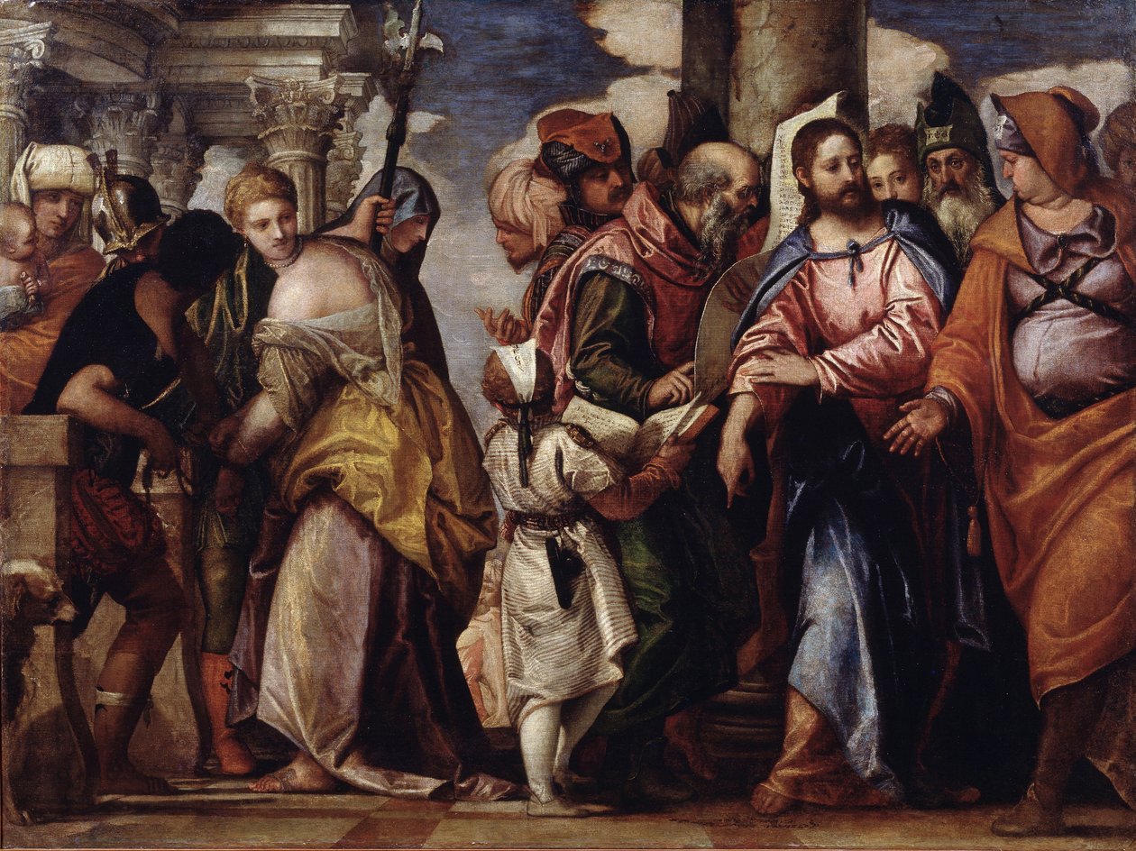 Kristus a žena přistižená v cizoložství od Paolo Veronese