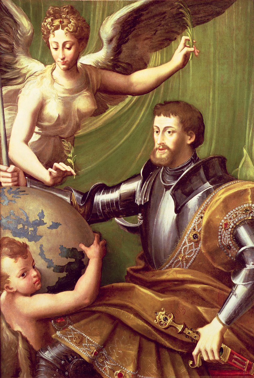 Císař Karel V. (1500-58) Receiving the World, c.1529 od Parmigianino