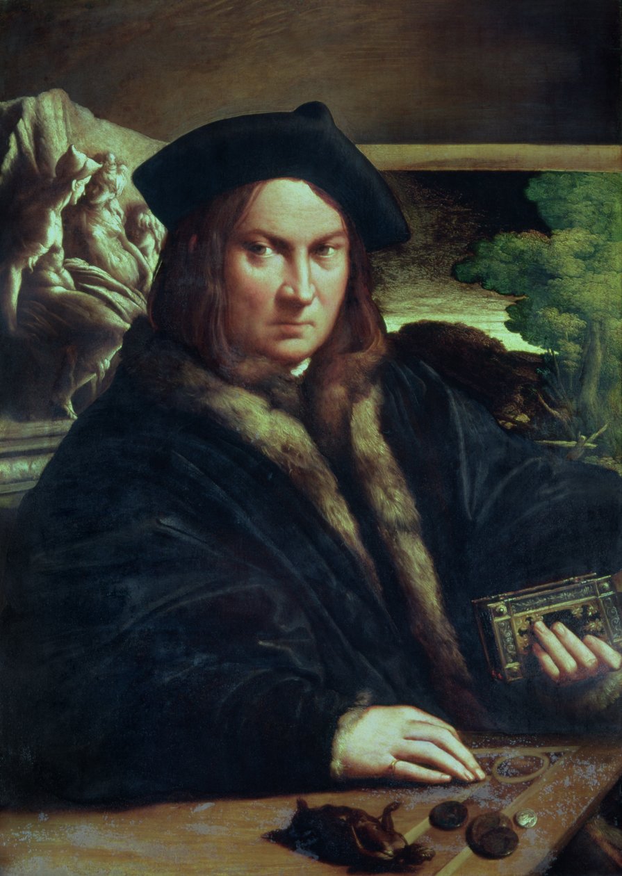 Portrét gentlemana na sobě baret od Parmigianino