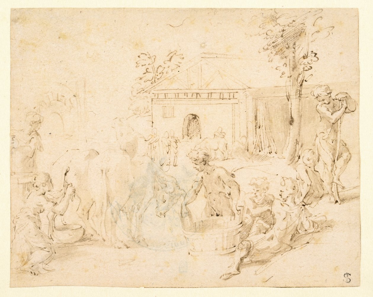 Rustikální scéna od Parmigianino