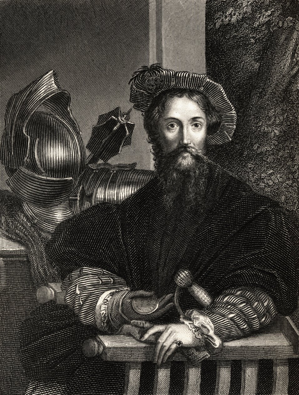 Kryštof Kolumbus (1451-1506) (rytina) od Parmigianino