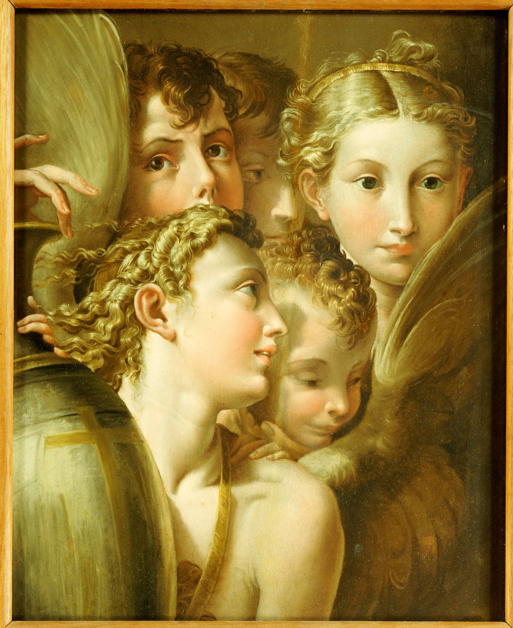 Pět andělů od Parmigianino