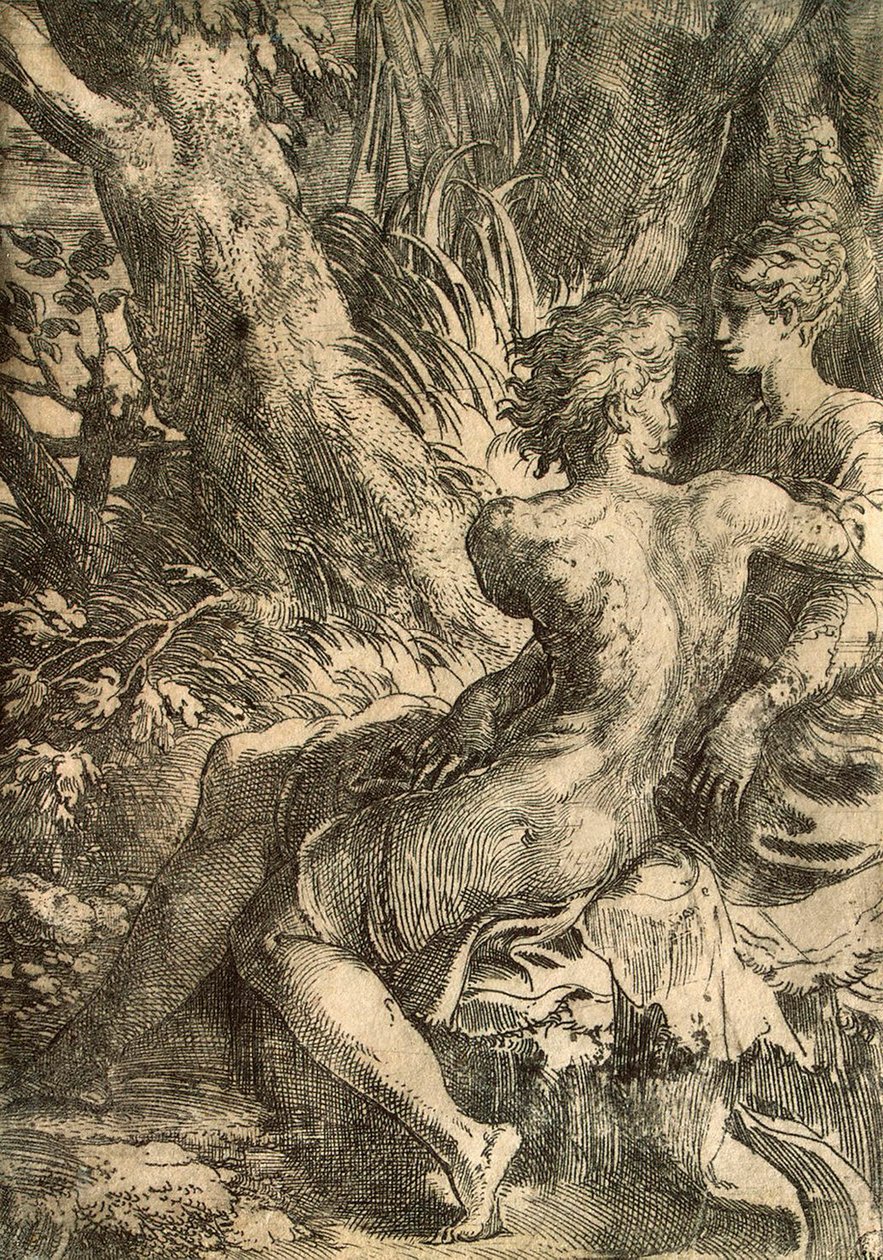 Milenci, c1527. od Parmigianino