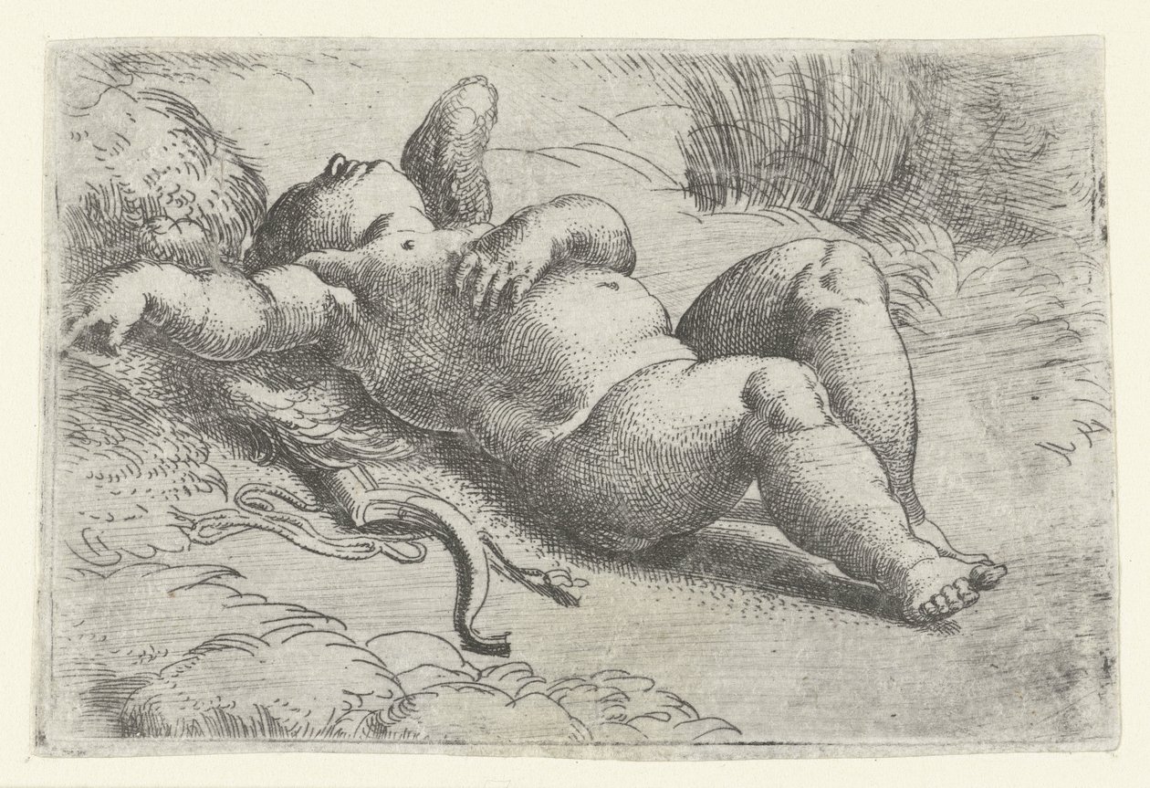 spící amor od Parmigianino