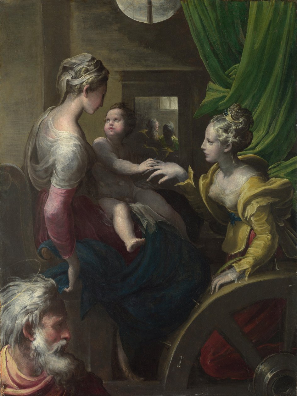Mystická svatba svaté Kateřiny, c. 1527-1530 od Parmigianino