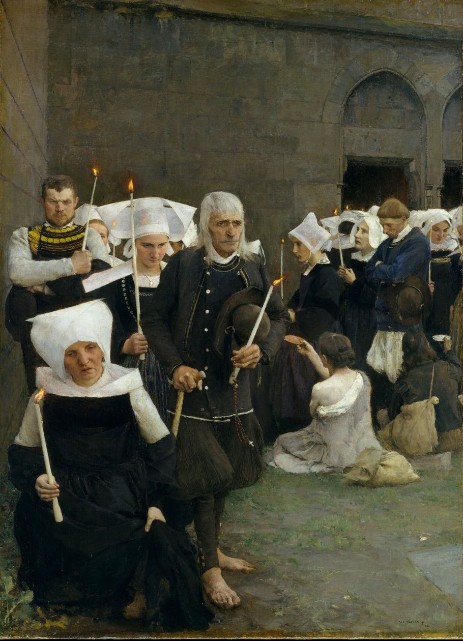 Pardon v Bretani, 1886 od Pascal Adolphe Jean Dagnan Bouveret
