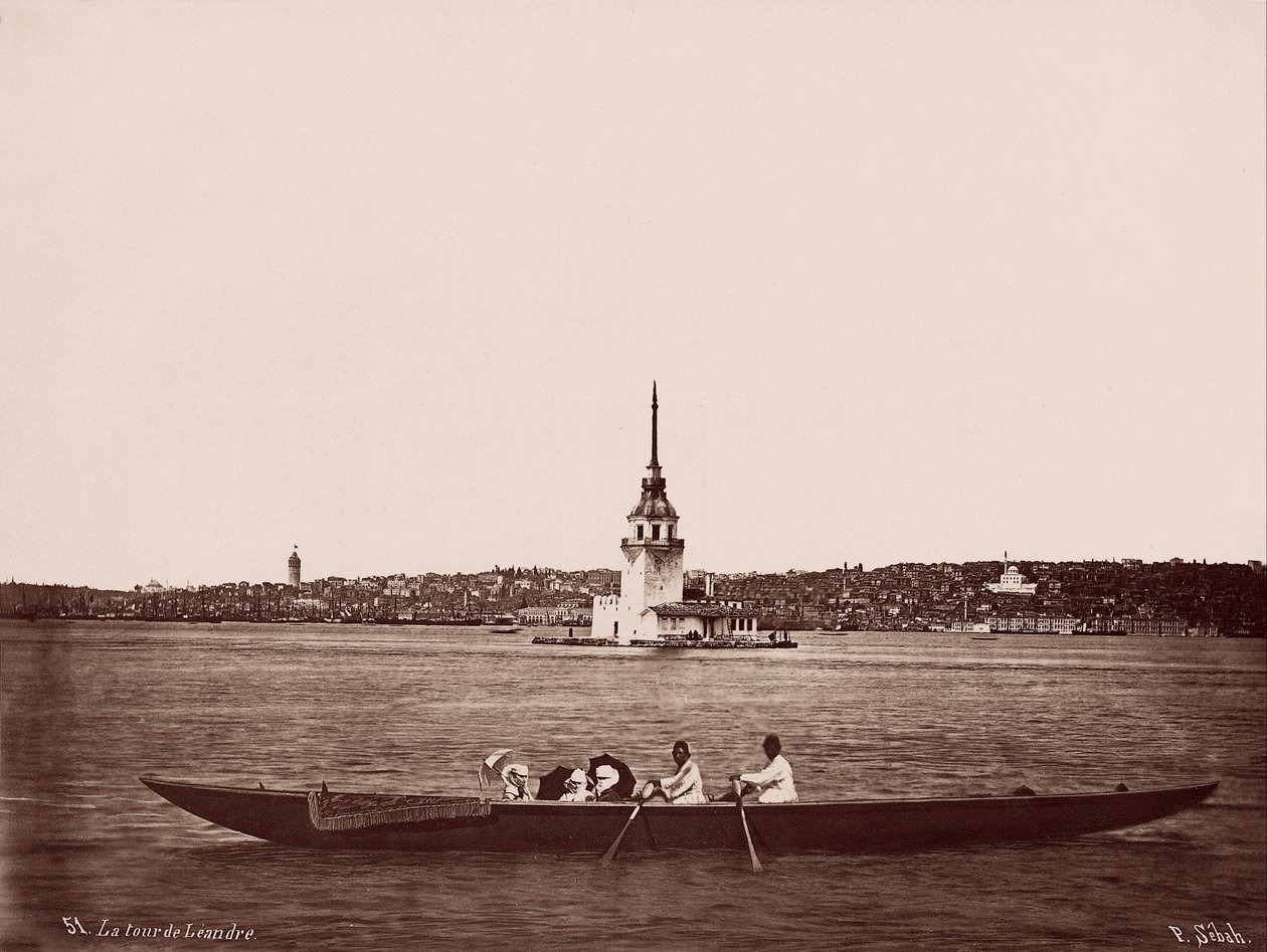 Obytné oblasti Kz Kulesi, Galata a Fndkl od J. Pascal Sebah