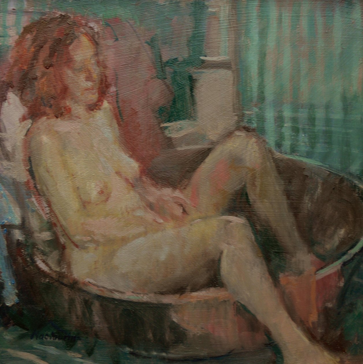 Nahá ve staré vaně, 2008 od Pat Maclaurin