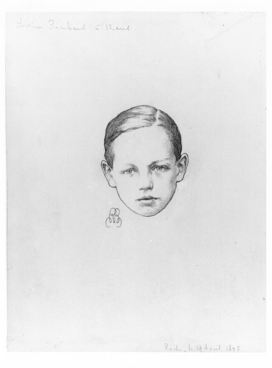 Arthur Rimbaud (1854-91) ve věku 12 let, 29. dubna 1897, Roche od Paterne Berrichon