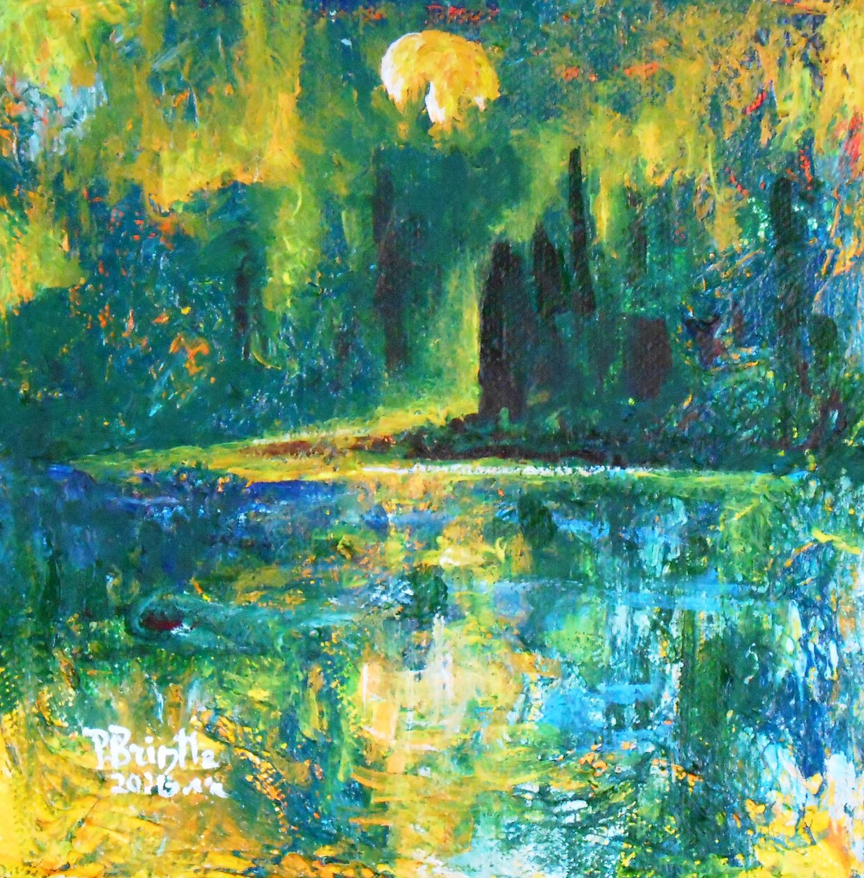 Around the bend, 2016 (akryl na plátně) od Patricia Brintle