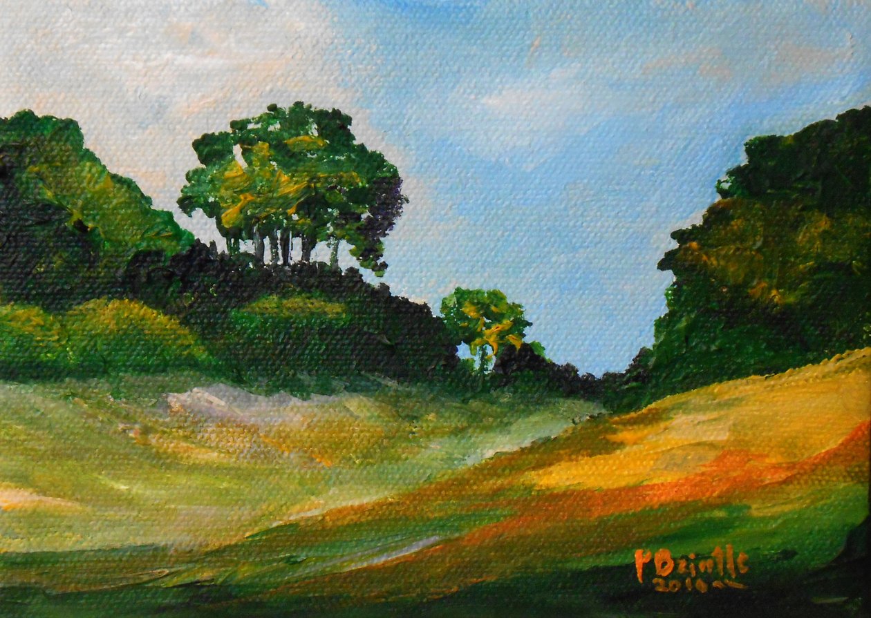 Chardonnette stroll, 2016 (akryl na plátně) od Patricia Brintle