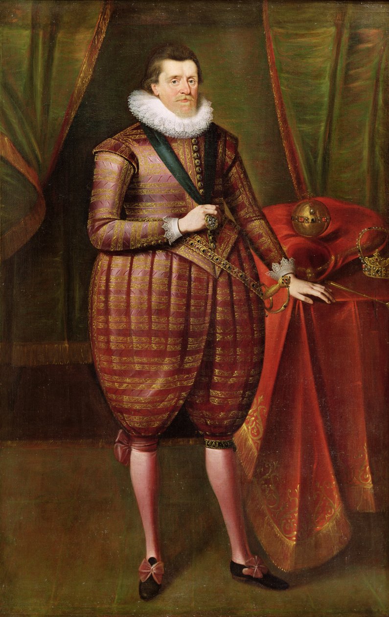 Jakub VI. Skotský a já Anglie (1566-1625), kolem 1618 od Paul van Somer