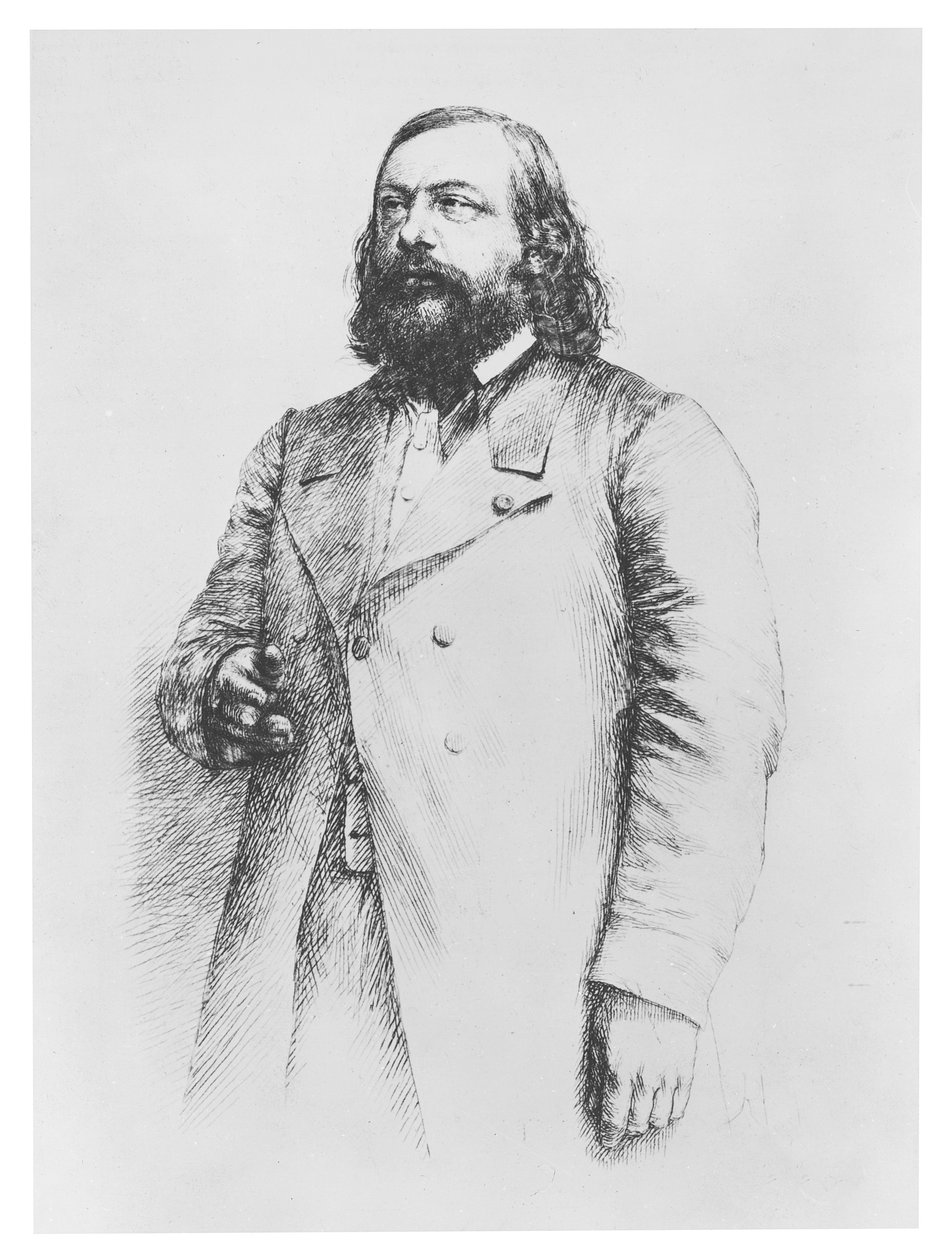 Théophile Gautier, 1864 od Paul Adolphe Rajon