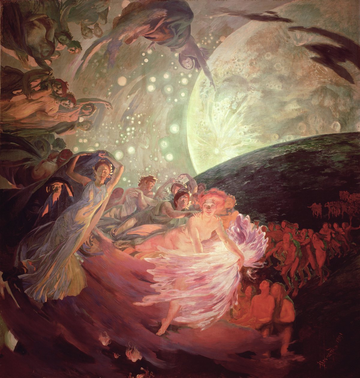 Truth, Leading the Sciences, Giving Light to Man, 1891 (nástěnná malba) od Paul Albert Besnard