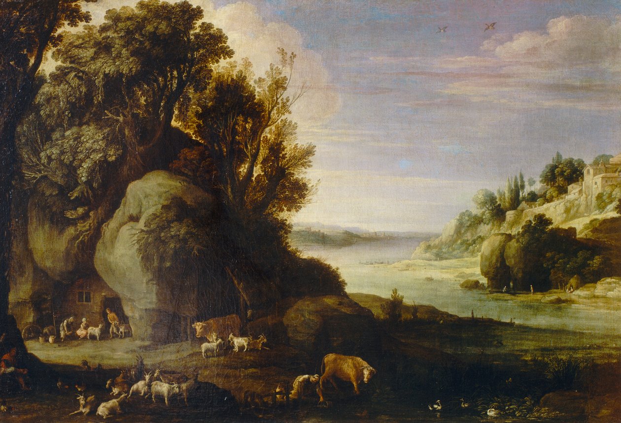 Krajina s hejny a pastýři od Paul Bril