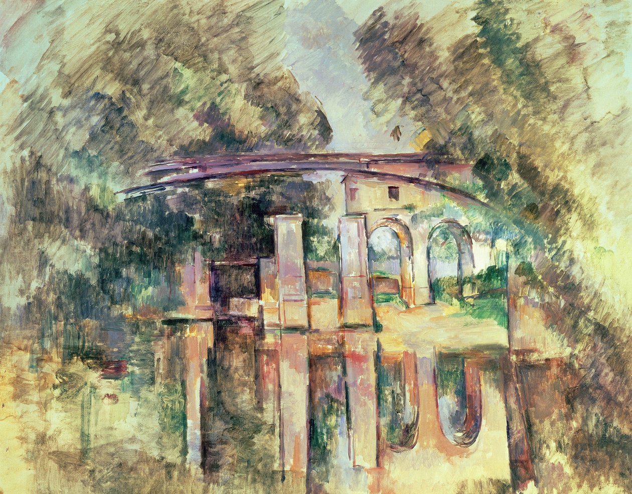 Akvadukt a zdymadlo, cca 1888-90 od Paul Cézanne