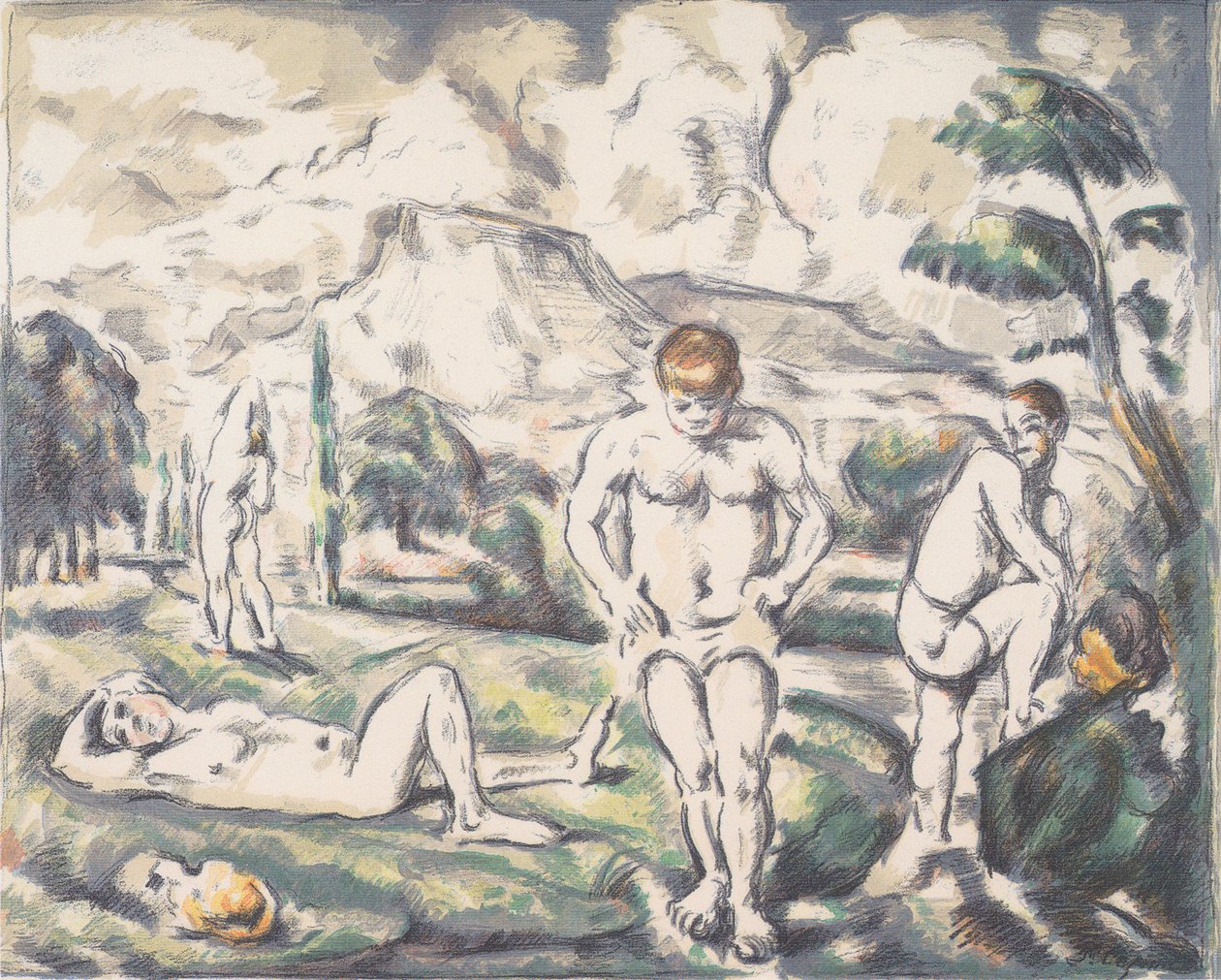 Koupání od Paul Cézanne