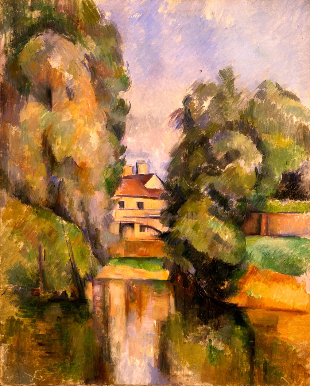 Venkovský dům u řeky od Paul Cézanne
