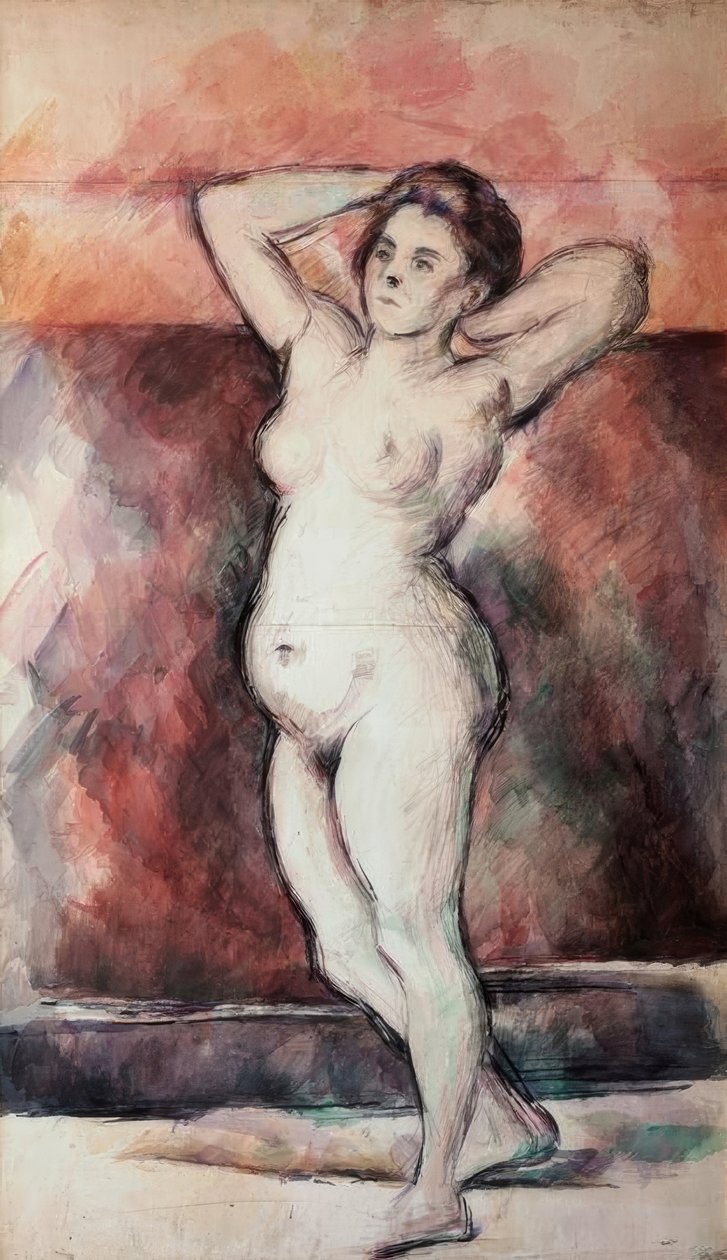 Nahá žena stojící od Paul Cézanne