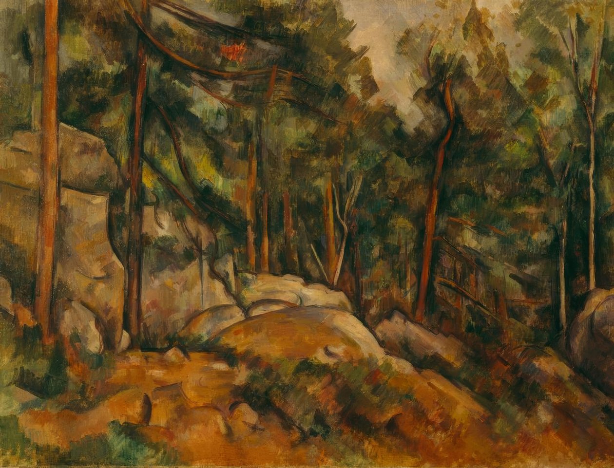 Lesní interiér od Paul Cézanne