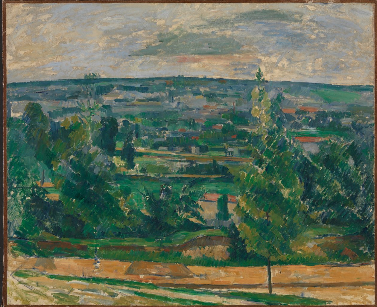 Krajina z Jas de Bouffan od Paul Cézanne