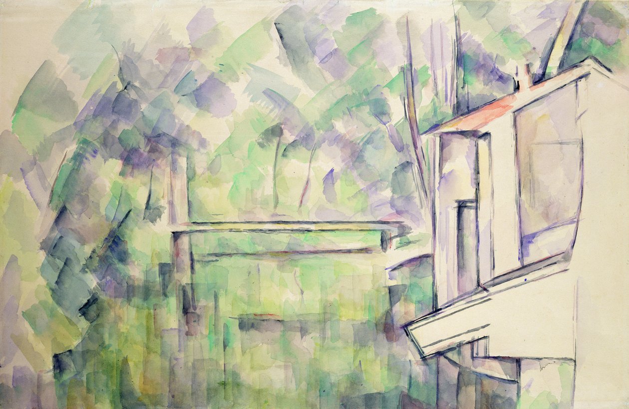 Mlýn na řece, 1900 od Paul Cézanne