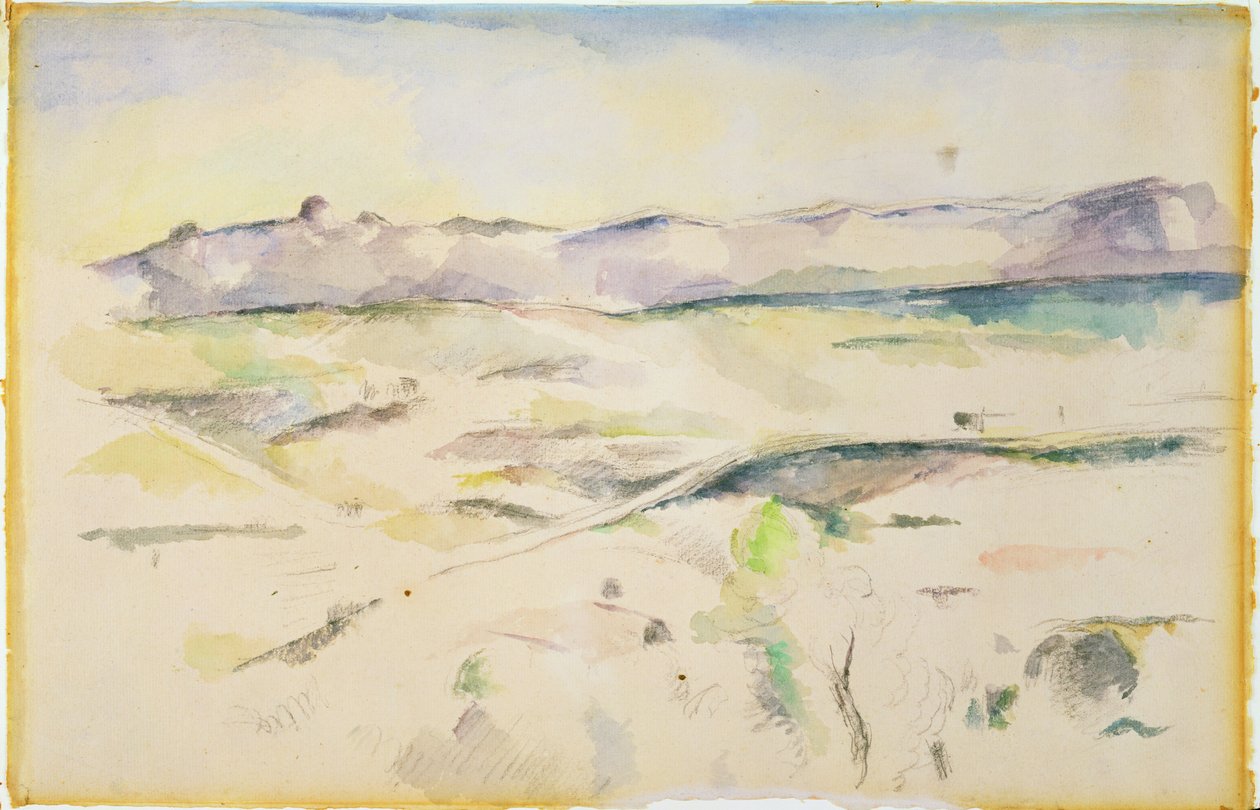 Pohoří (wc na papíře) od Paul Cézanne