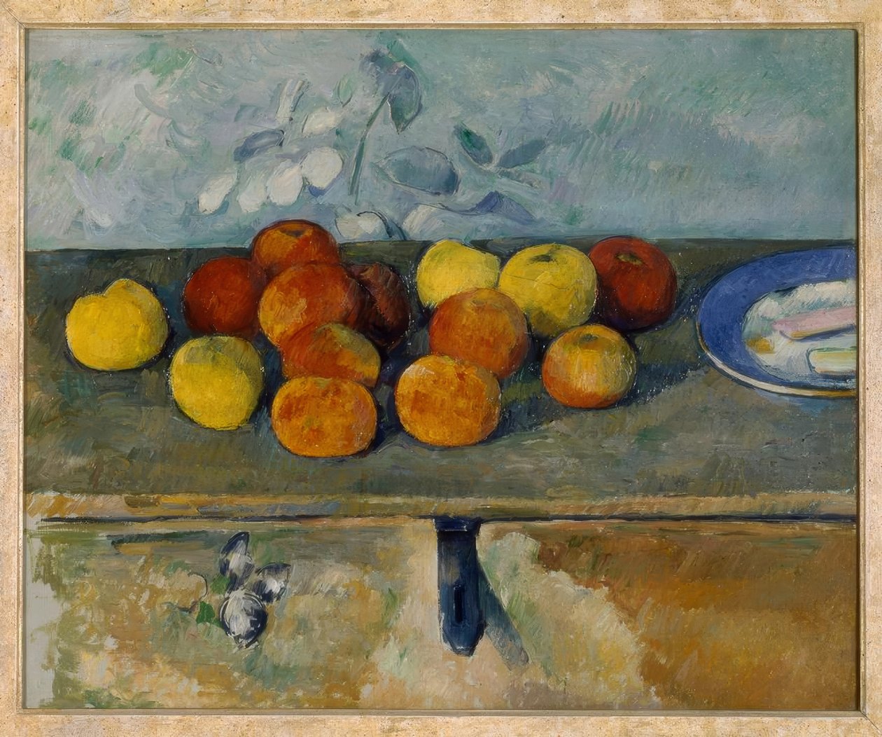 Jablka a sušenky od Paul Cézanne