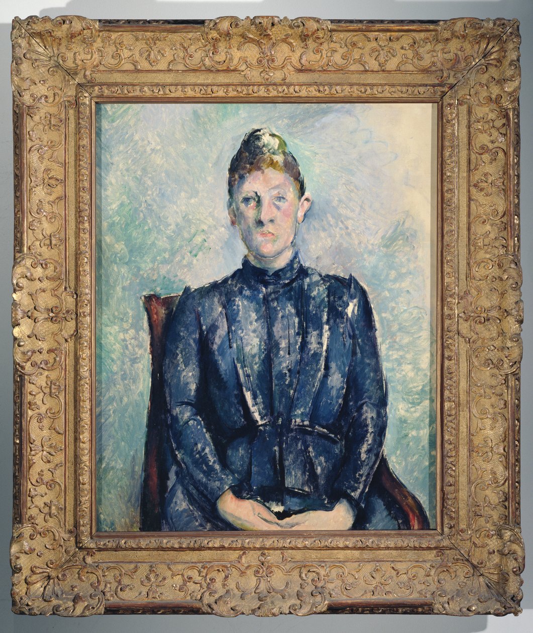 Portrét Madame Cezanne, kolem roku 1890 (viz také 869809) od Paul Cézanne