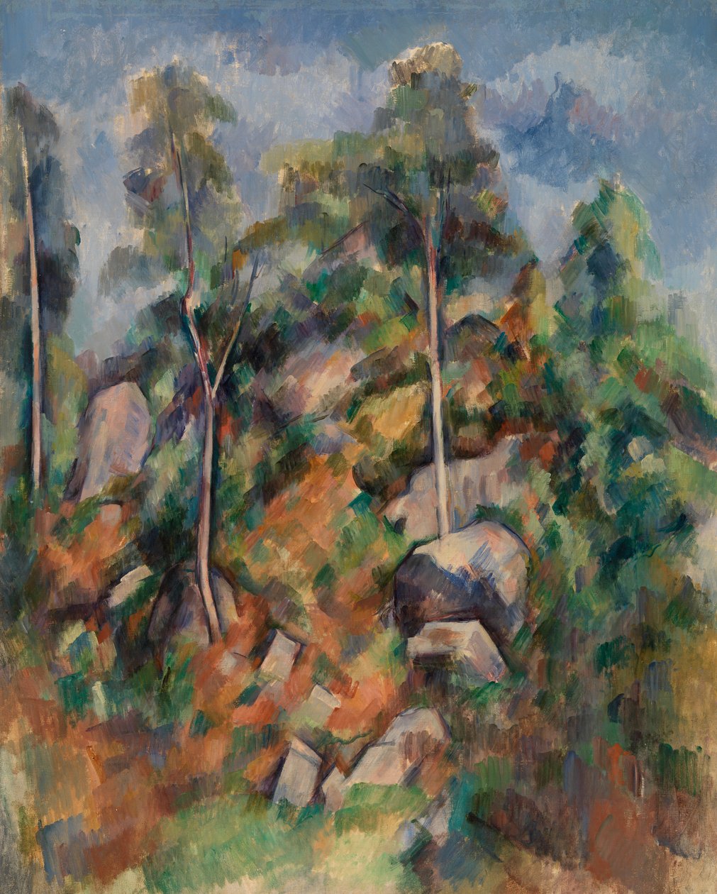 Skály a stromy, kolem roku 1904 od Paul Cézanne