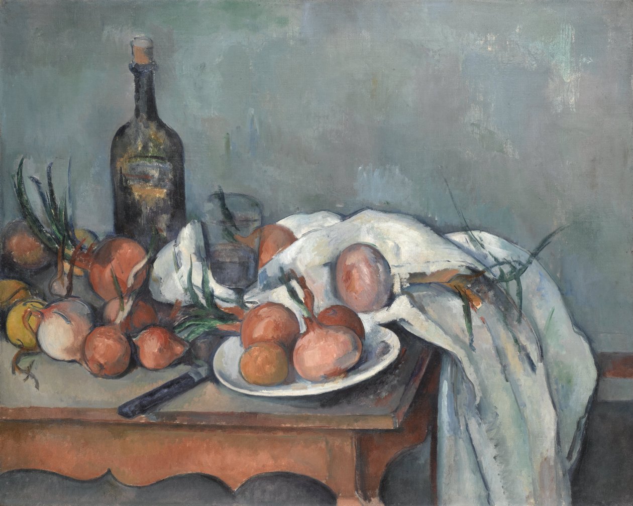 Zátiší s cibulí od Paul Cézanne