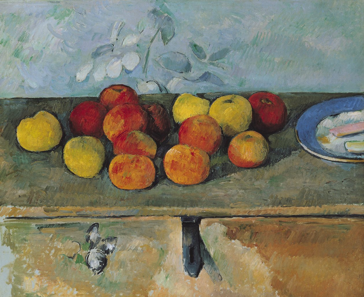 Zátiší z jablek a sušenek, 1880-82 od Paul Cézanne
