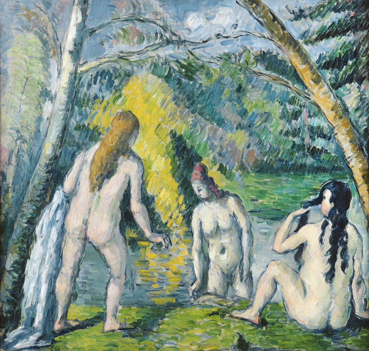 Tři lazebníci, kolem 1879-82 od Paul Cézanne