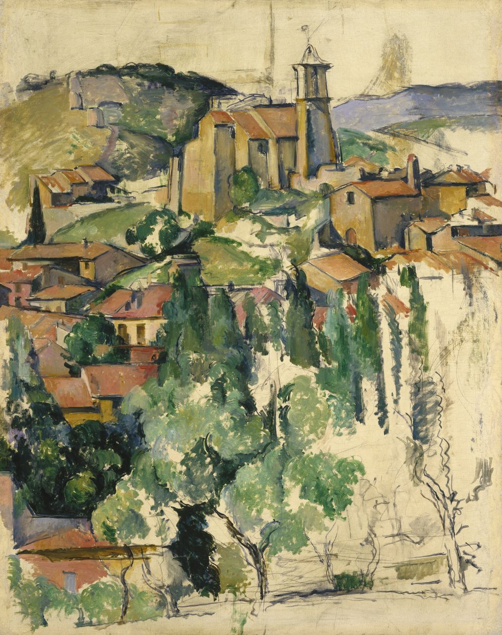 Vesnice Gardanne od Paul Cézanne