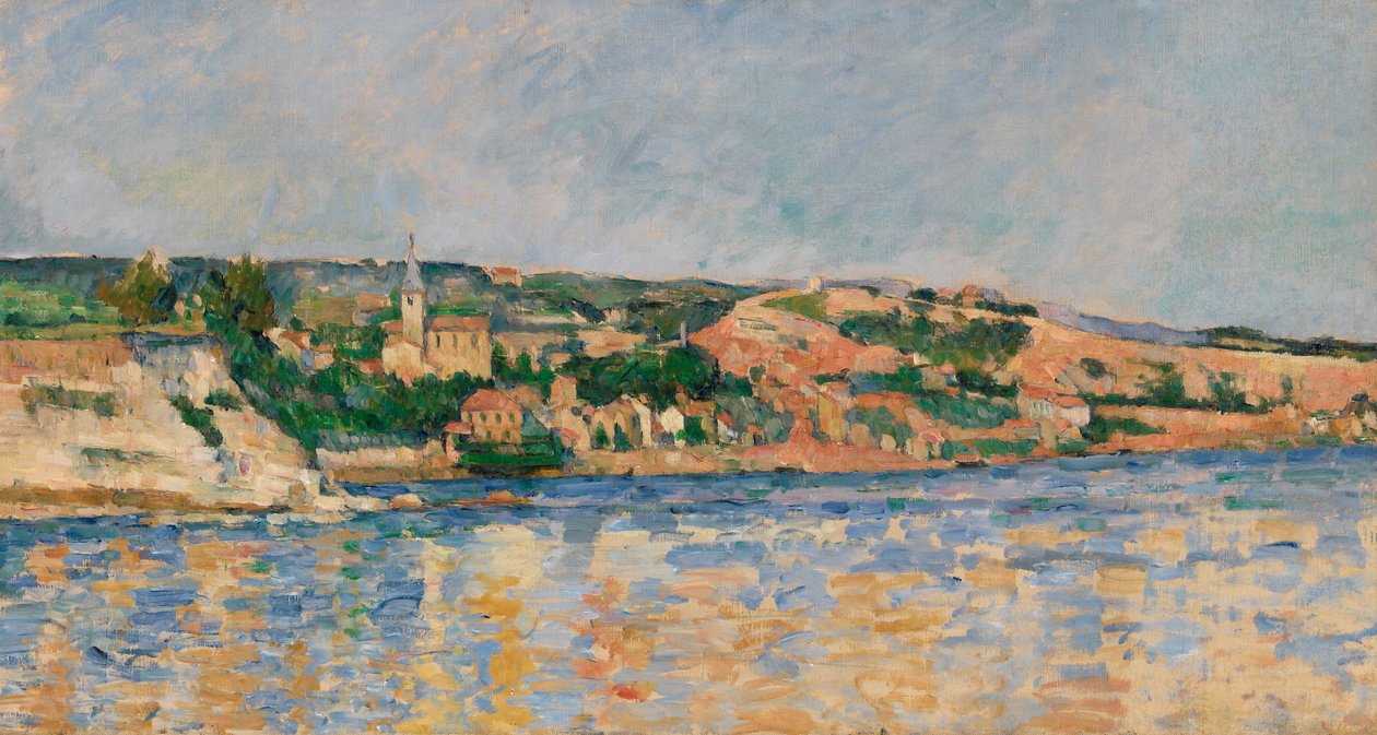 Village at the Waters Edge, c.1876 od Paul Cézanne