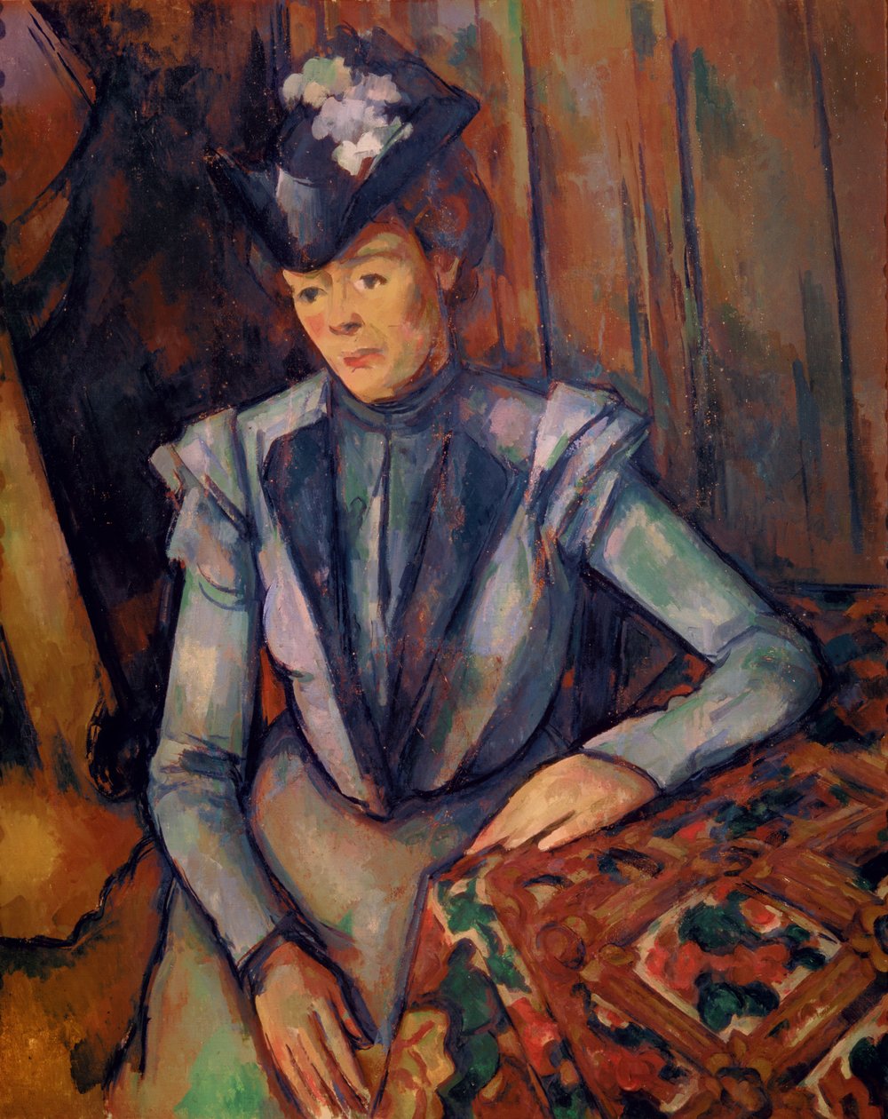 Žena v modrém (Madame Cezanne) 1900-02 od Paul Cézanne