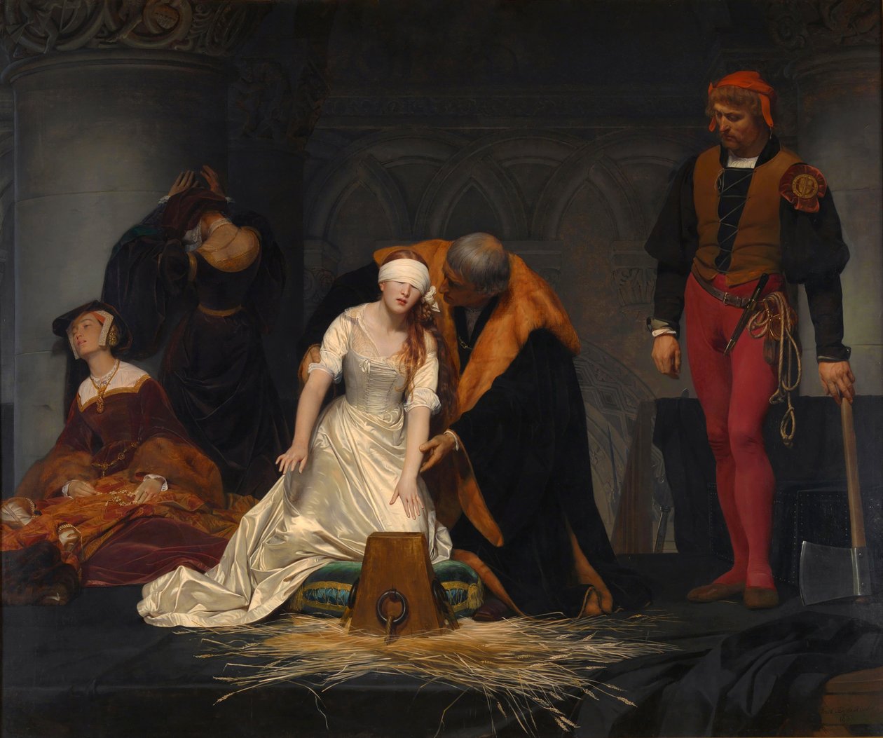Poprava Lady Jane Grayové v londýnském Toweru, 1554 n. L od Paul Delaroche