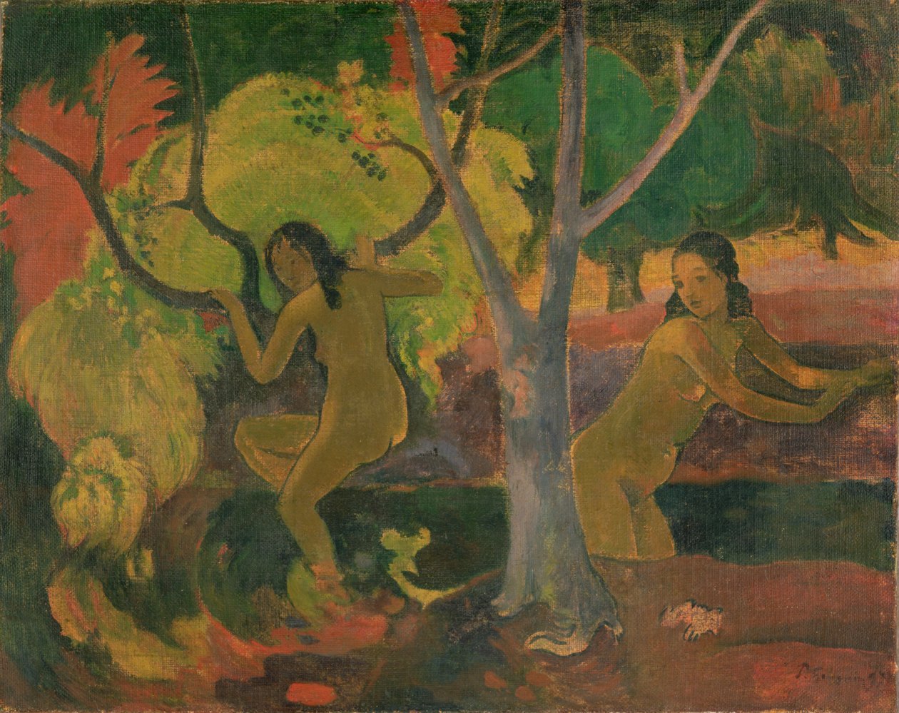 Bathers at Tahiti, 1897 (olej na pytlovině) od Paul Gauguin