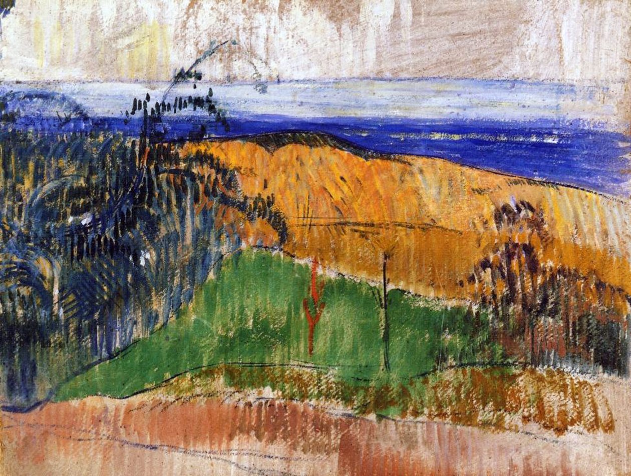 Pláž v Bellangenay, 1889 od Paul Gauguin