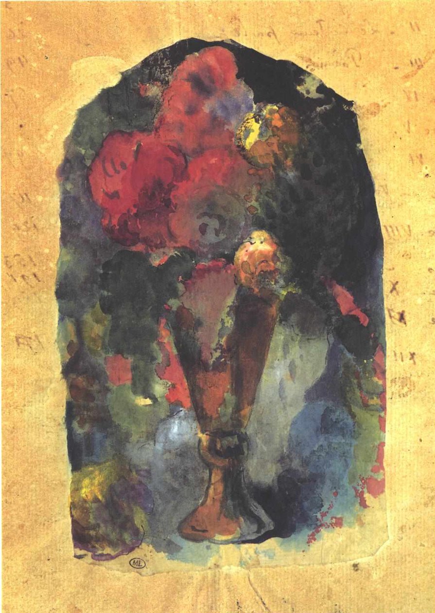 Váza na květiny po Delacroix od Paul Gauguin