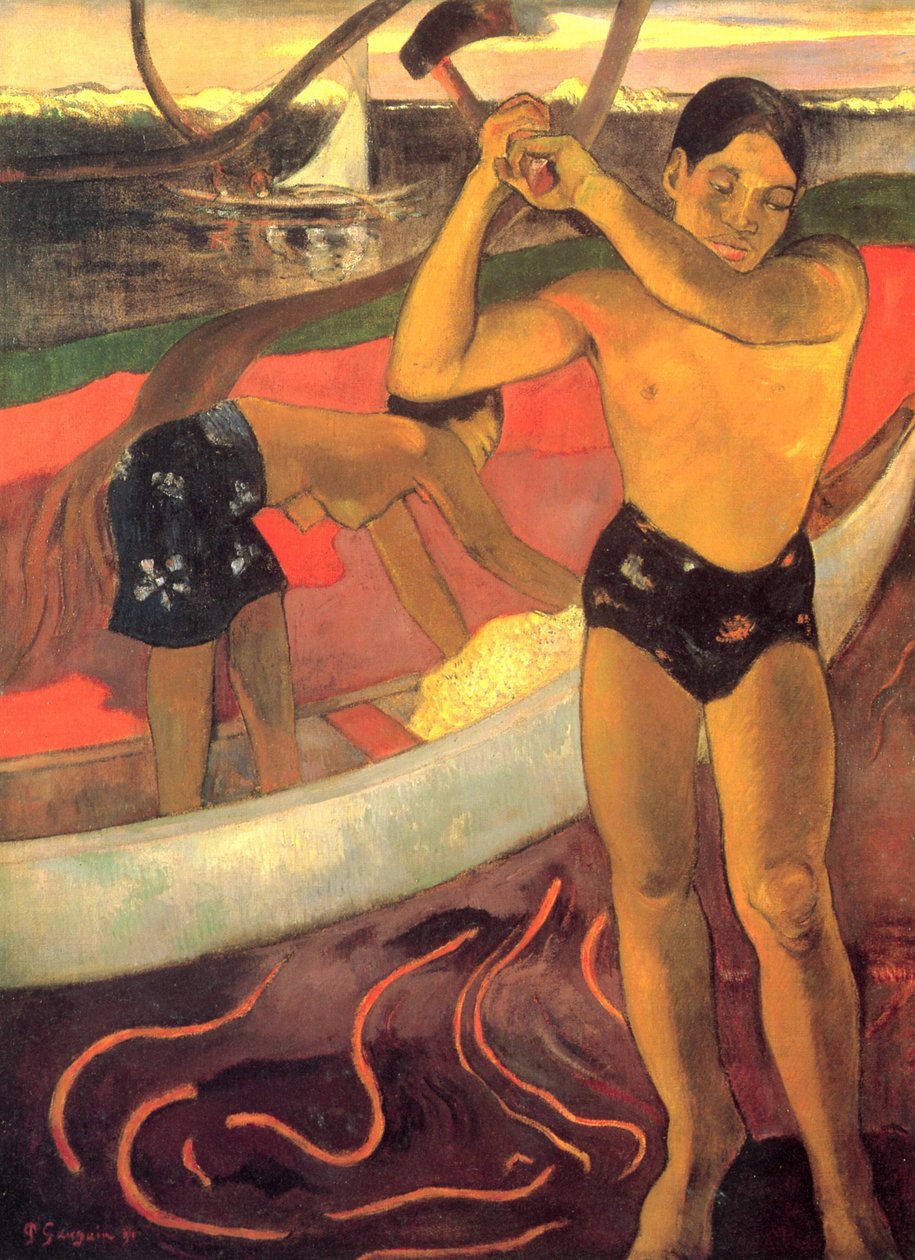 Muž se sekerou od Paul Gauguin