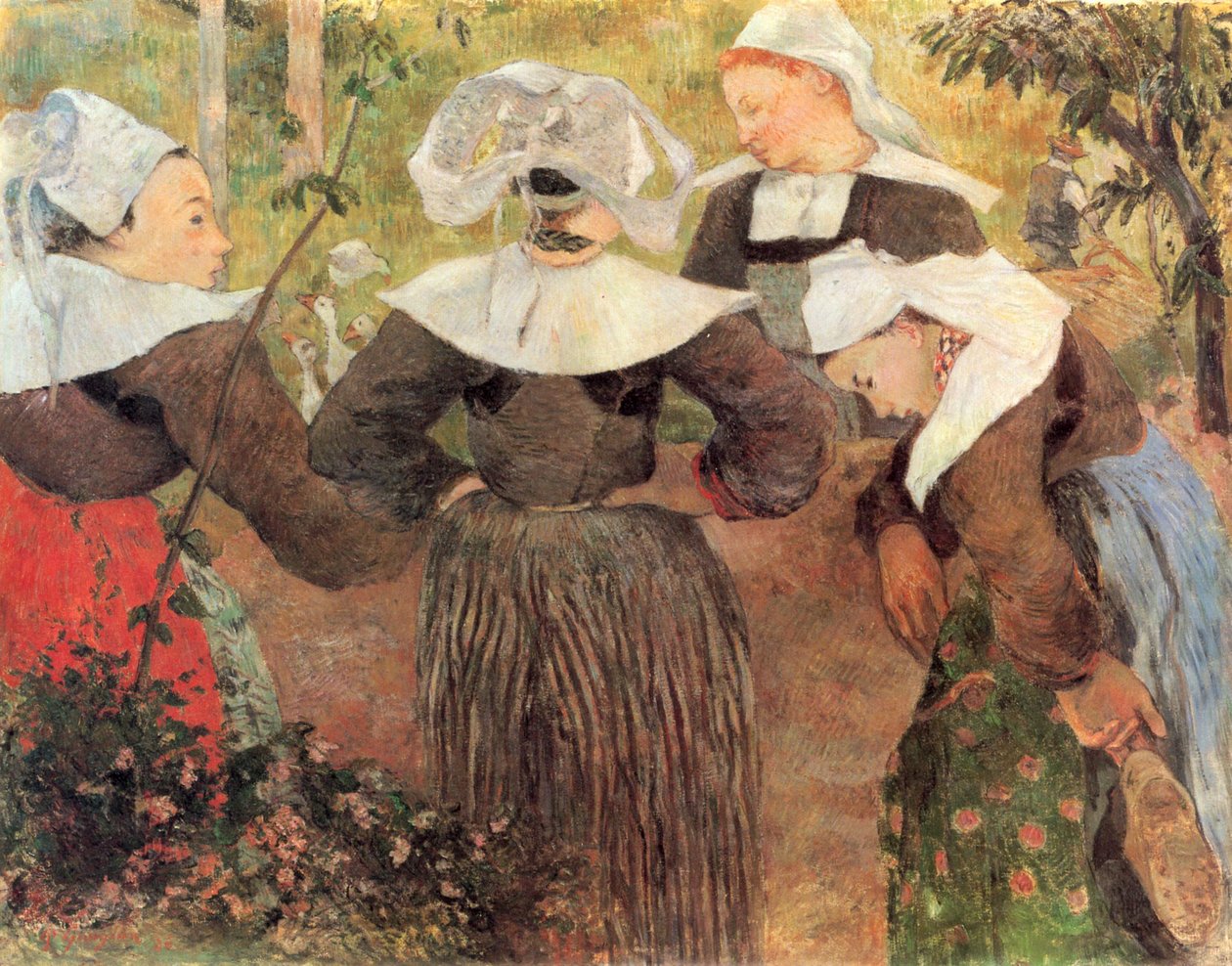 Tanec čtyř Bretonců od Paul Gauguin