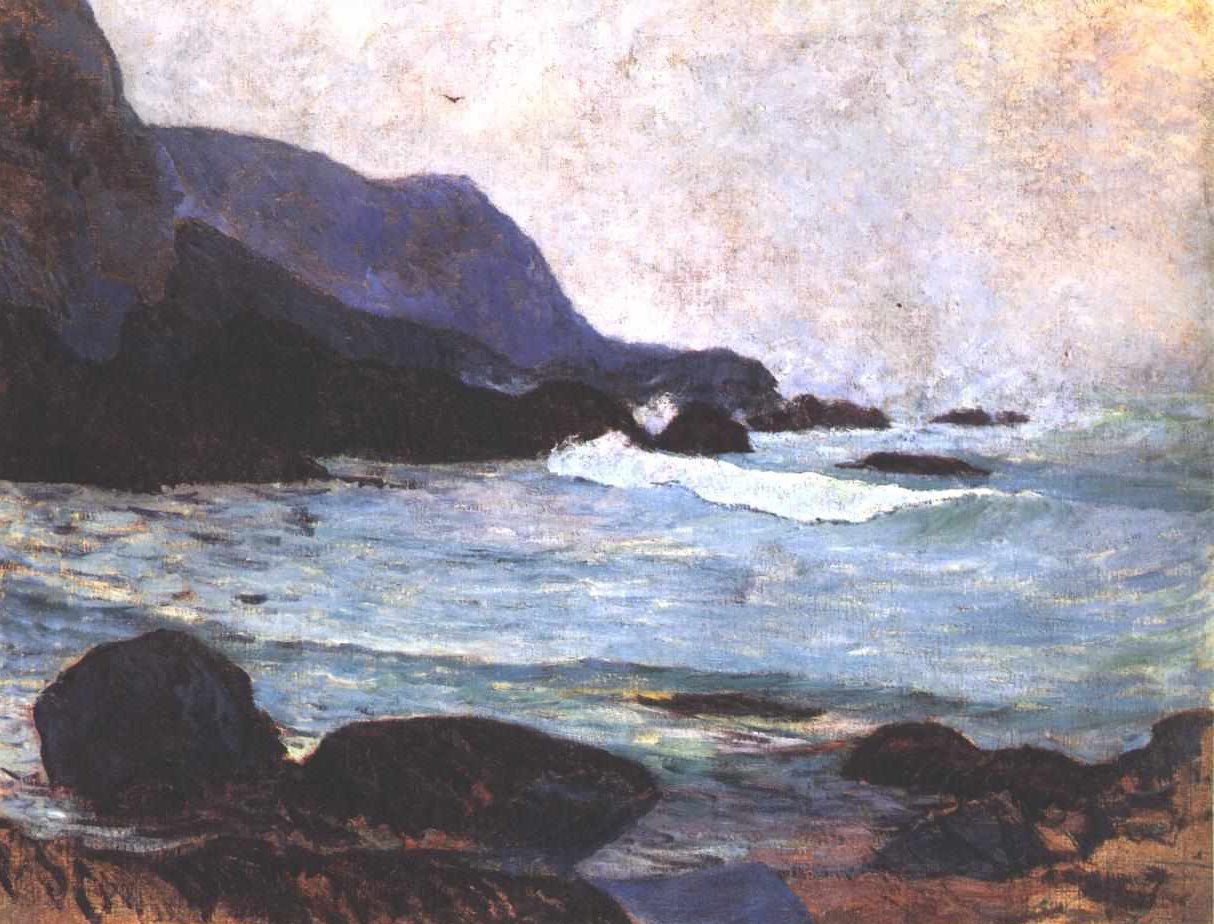 Pobřeží v Bellangenay od Paul Gauguin